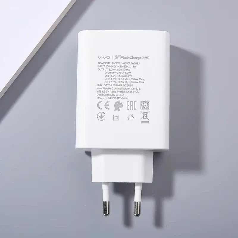 Vivo FlashCharge Adapter – Fast Charging for All Vivo Smartphone Models