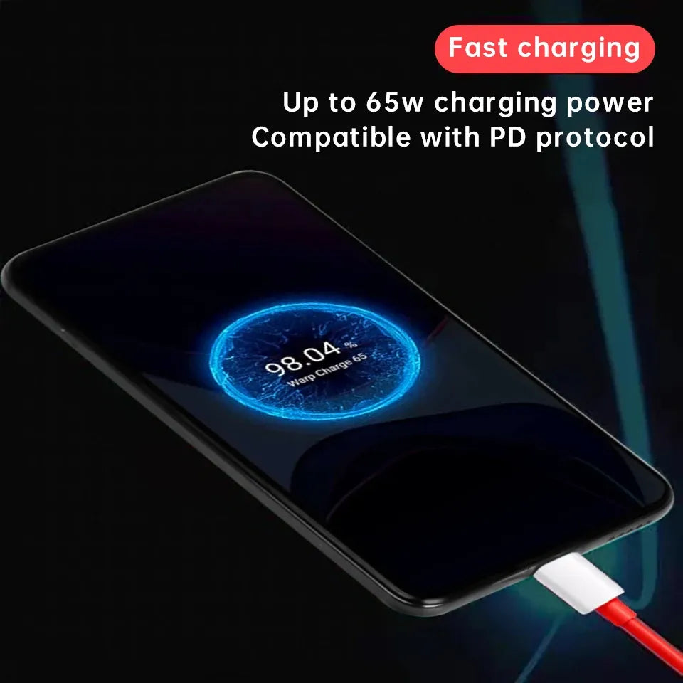 Original OnePlus Warp Charge 65W Adapter + Type-C Cable (WC065A21GB)