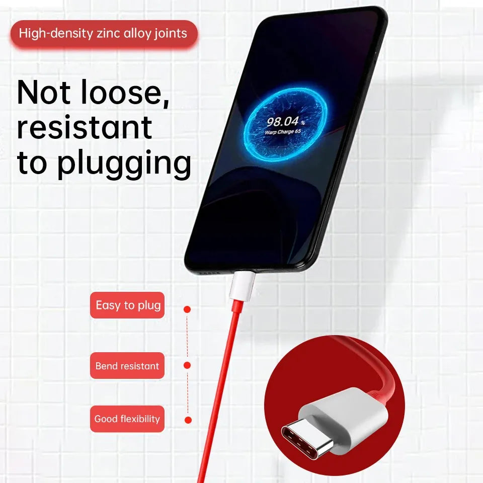 Original OnePlus Warp Charge 65W Adapter + Type-C Cable (WC065A21GB)