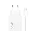 White charging cable and adapter with '33W' marking on a white background